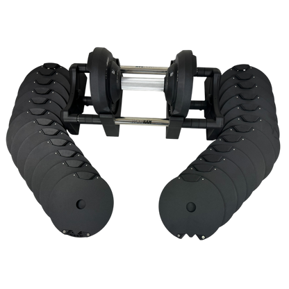 RAM 41.5 KGS ADJUSTABLE DUMBBELLS BLACK