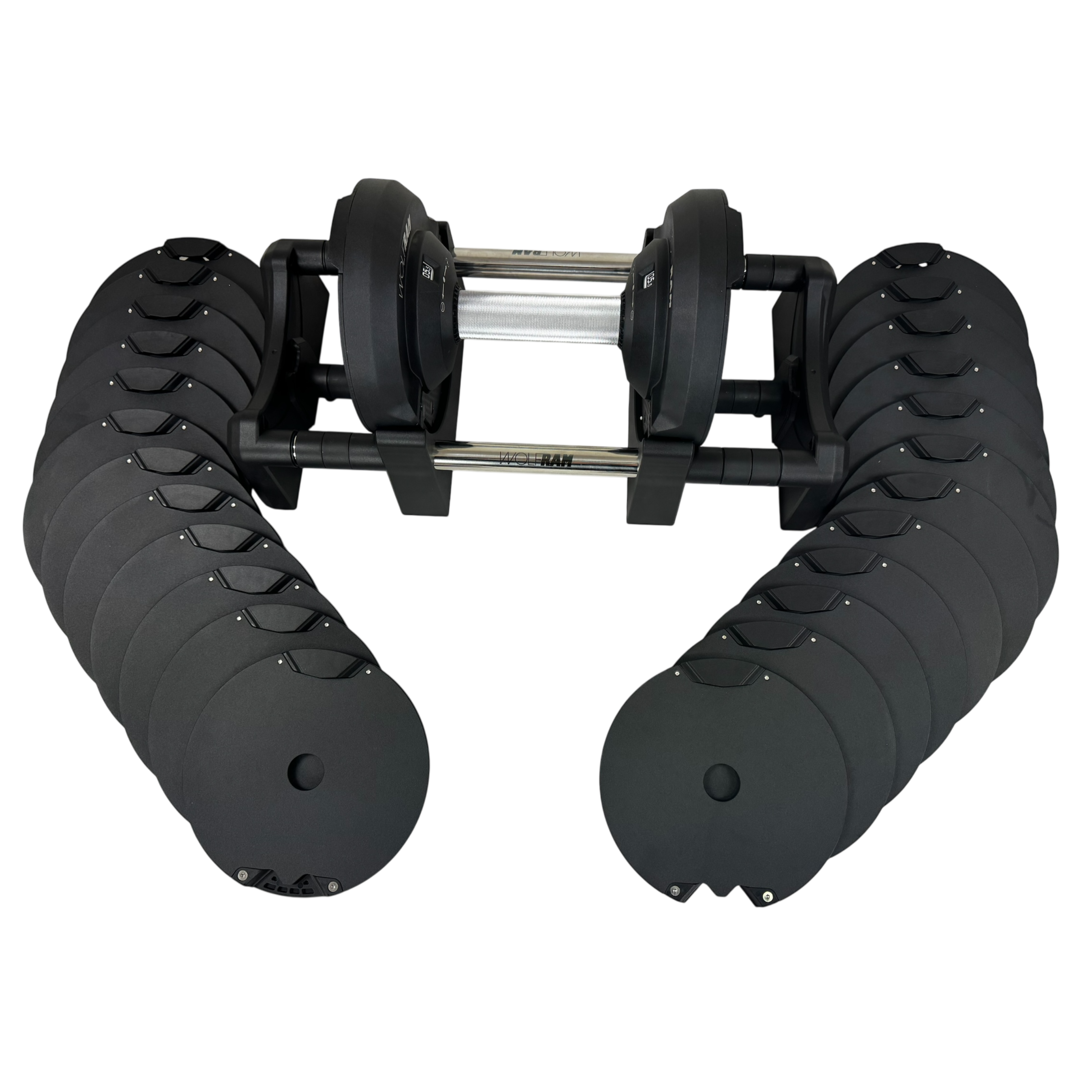 RAM 41.5 KGS ADJUSTABLE DUMBBELLS BLACK