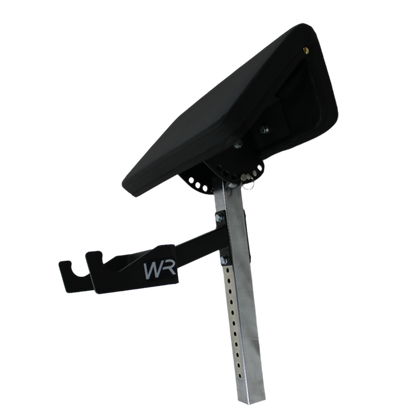 PREACHER BENCH WITH SPOTTER BAR ATTACHMENT