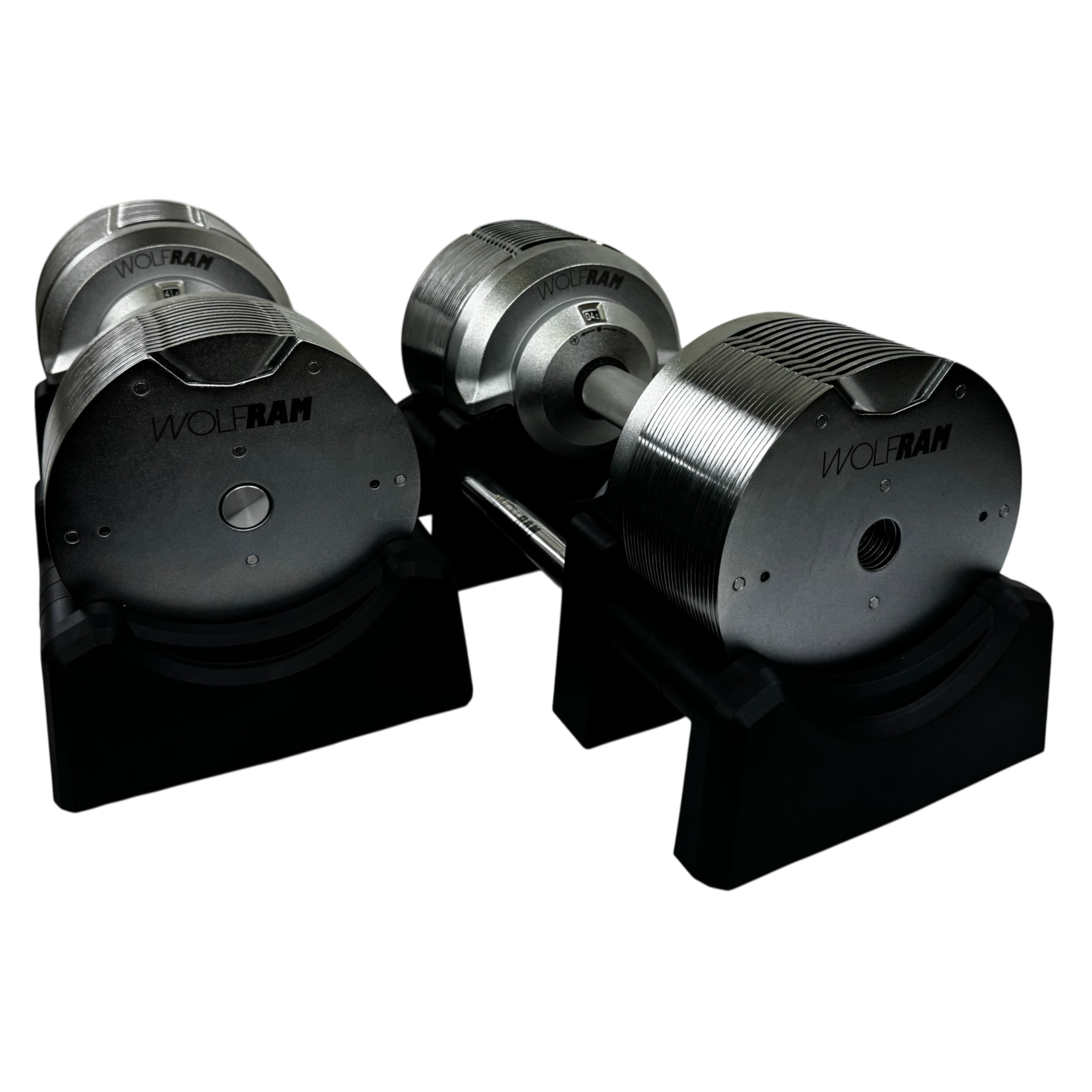 RAM 41.5 KGS CHROME ADJUSTABLE DUMBBELLS AND BLACK STAND KIT