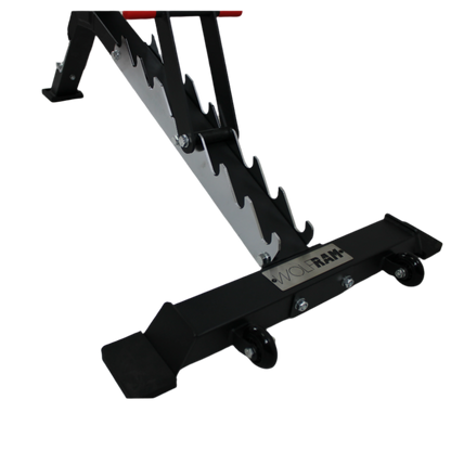 FID BENCH AND 41.5 KGS ADJUSTABLE CHROME DUMBBELLS WITH STAND KIT