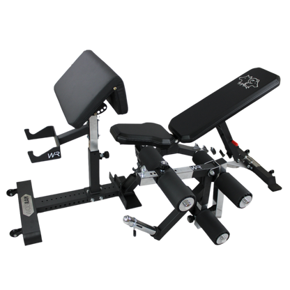 ADJUSTABLE FID BENCH WITH PREACHER / LEG ATTACHMENT AND BASE  KIT