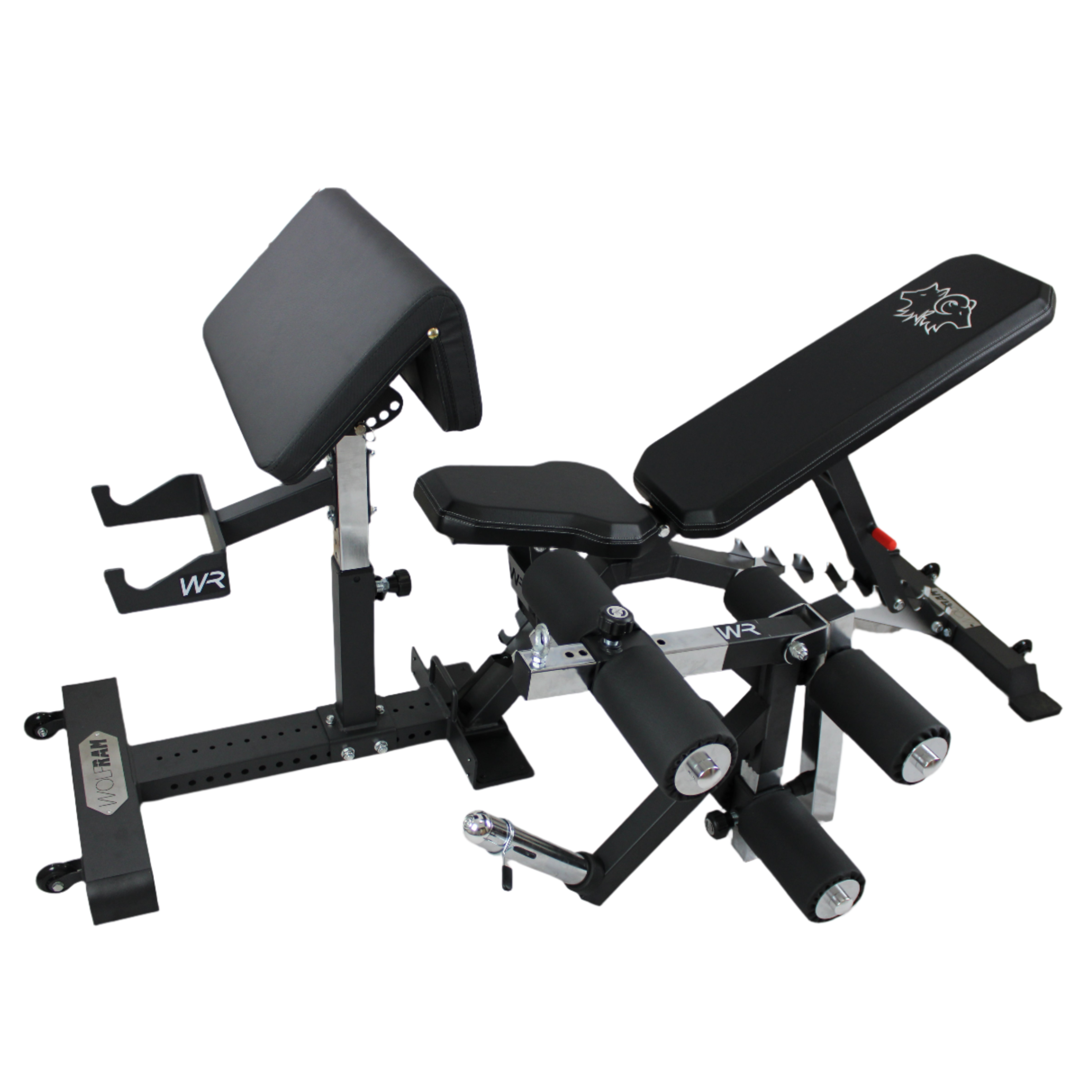 ADJUSTABLE FID BENCH WITH PREACHER / LEG ATTACHMENT AND BASE  KIT