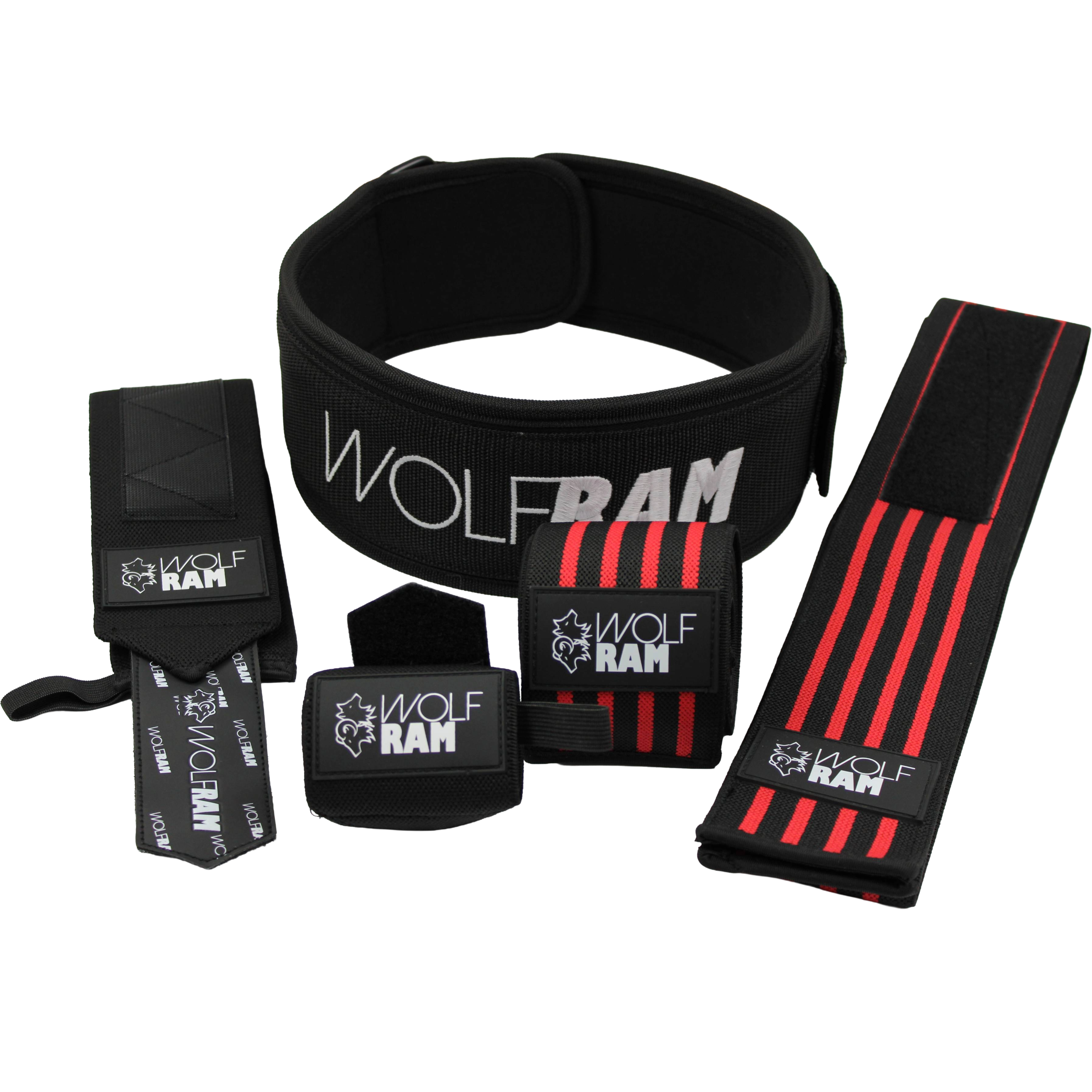 WRIST WRAPS / KNEE WRAPS AND NYLON WEIGHTLIFTING BELT KIT
