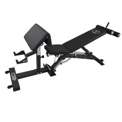 ADJUSTABLE BENCH (ZERO GAP) WITH PREACHER / LEG ATTACHMENT/ BASE AND HOLD DOWN KIT