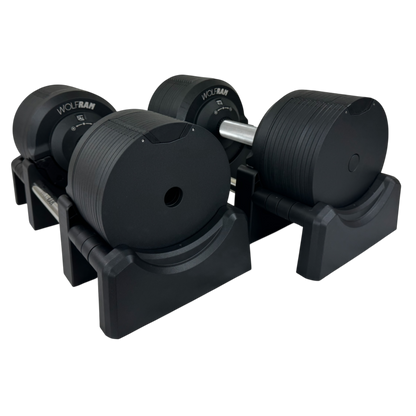 FID BENCH AND 41.5 KGS ADJUSTABLE BLACK DUMBBELLS WITH STAND KIT