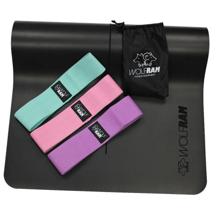 YOGA MAT AND KNITTED BOOTY BANDS KIT