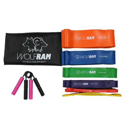 RESISTANCE BANDS AND HAND GRIP COMBO KIT