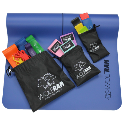 YOGA MAT / KNITTED BOOTY BANDS / RESISTANCE BANDS AND BOOTY BANDS KIT