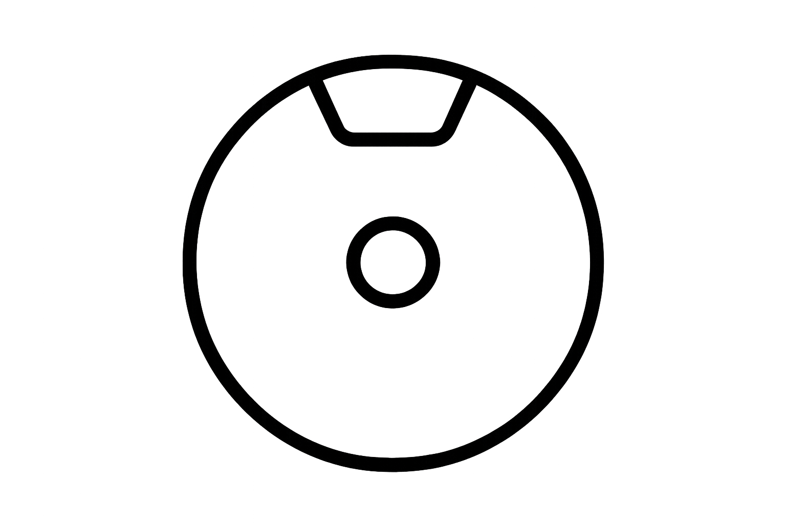 no this is meant to be svg icon type make it simple outline and the trapezium is at the top make it face on