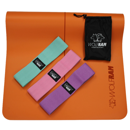 YOGA MAT AND KNITTED BOOTY BANDS KIT