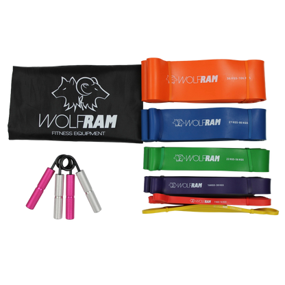 RESISTANCE BANDS AND HAND GRIP COMBO KIT