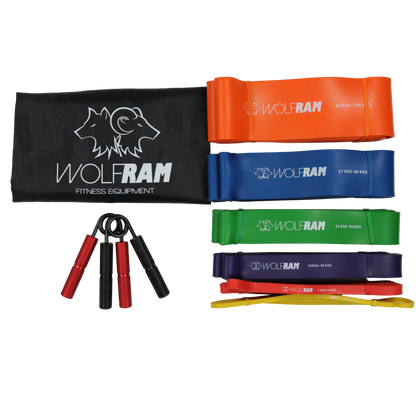 RESISTANCE BANDS AND HAND GRIP COMBO KIT