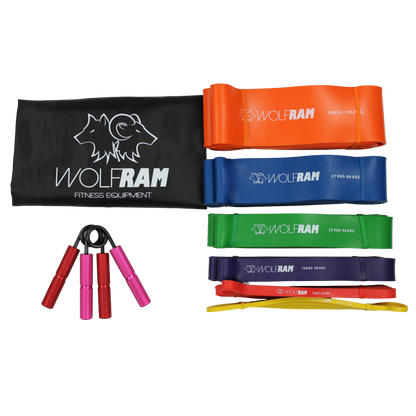 RESISTANCE BANDS AND HAND GRIP COMBO KIT
