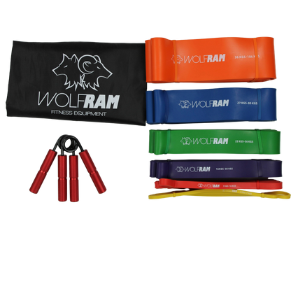 RESISTANCE BANDS AND HAND GRIP COMBO KIT