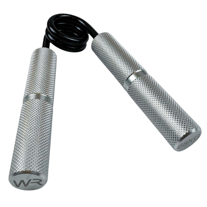 Wolfram Fitness 68kg heavy-resistance hand grip with textured silver handles designed for advanced grip and forearm strength training