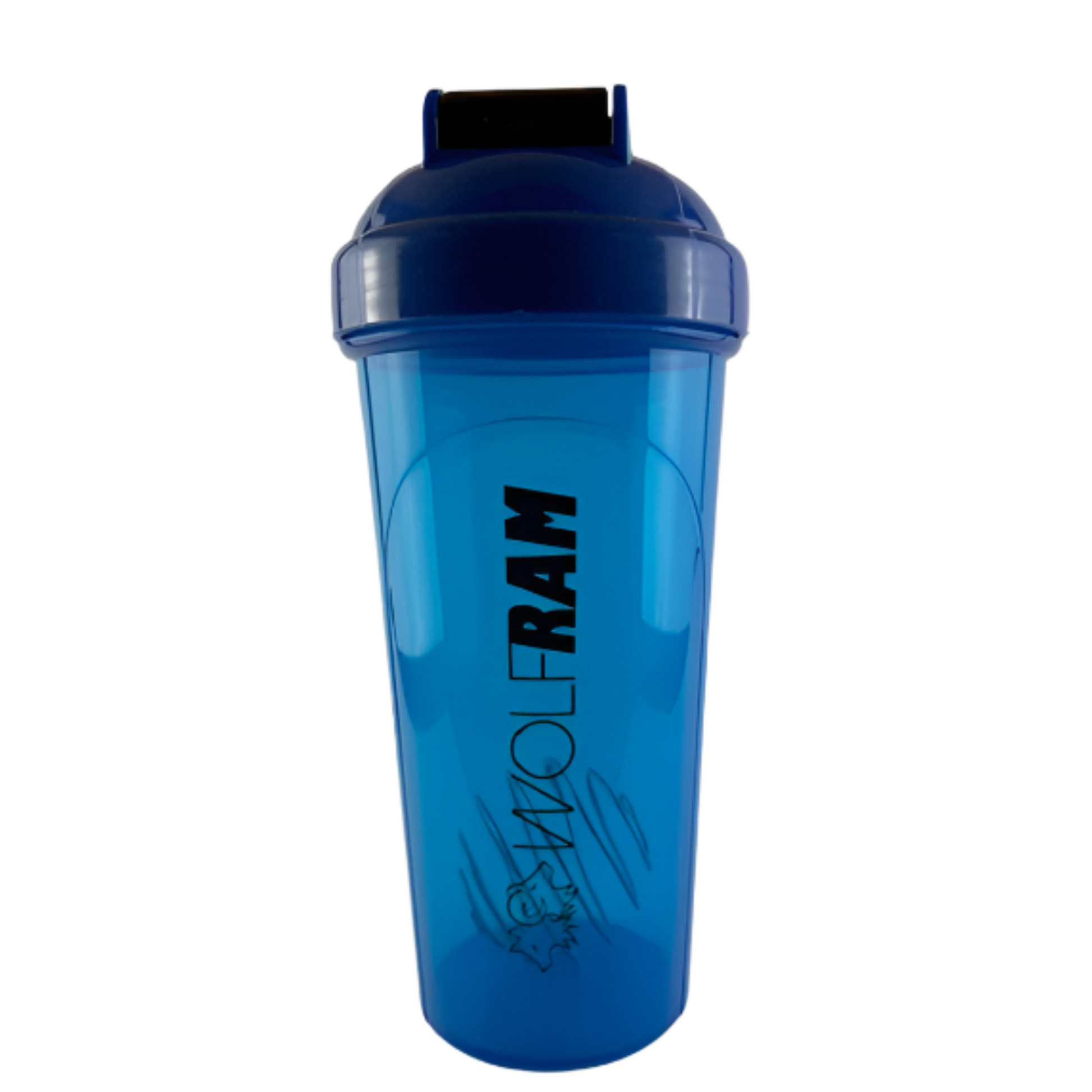 Wolfram Fitness protein shaker bottle designed for smooth mixing of supplements, featuring a secure lid and durable construction for everyday training use.