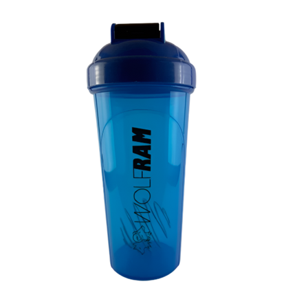 Wolfram Fitness protein shaker bottle designed for smooth mixing of supplements, featuring a secure lid and durable construction for everyday training use.